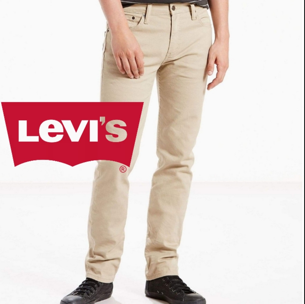 LEVI's 511 khaki tan skinny slim straight jeans